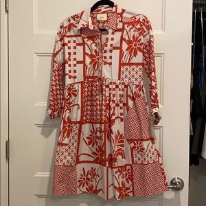 Printed Anthropologie dress